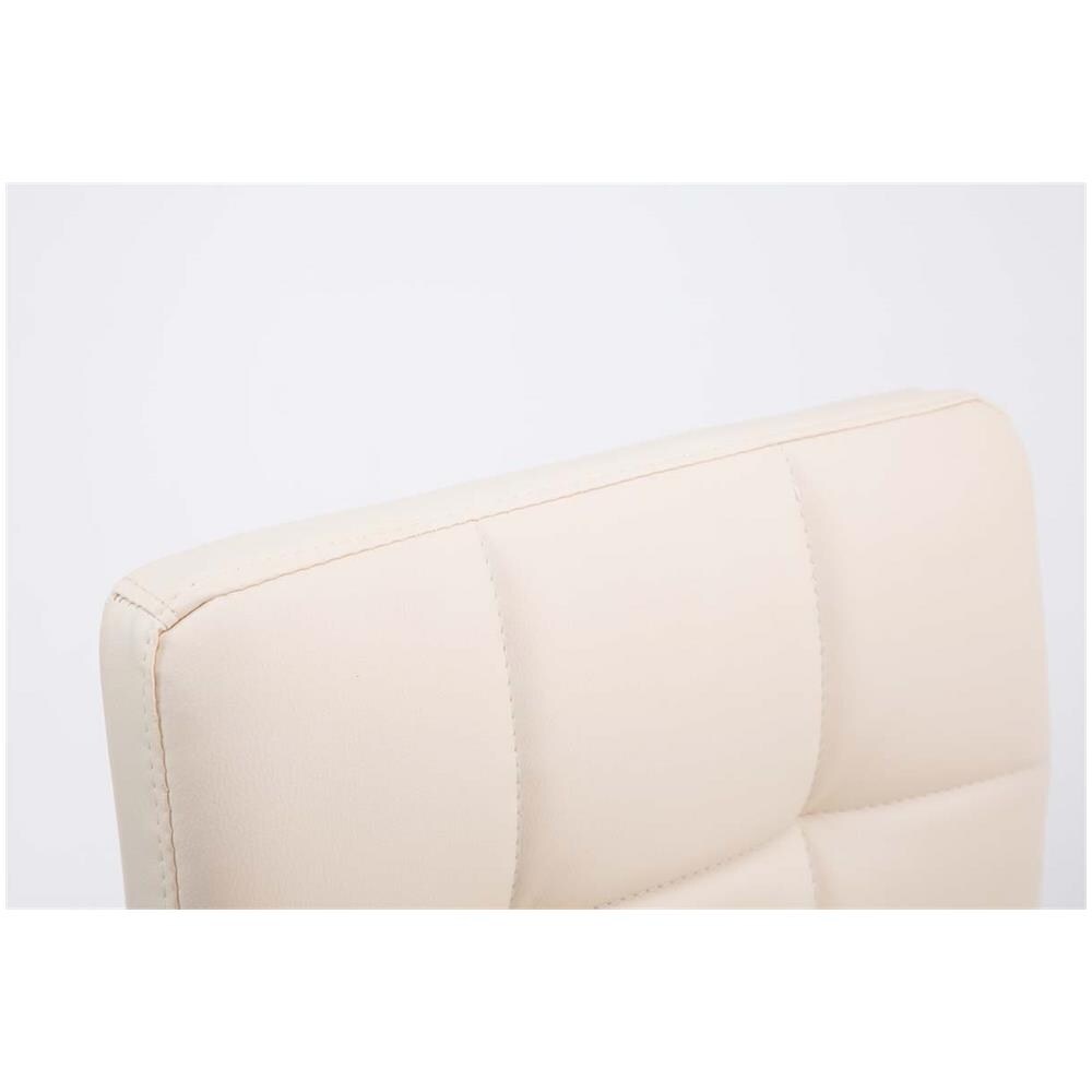 Set 2 Sedie Lounge Design Palma V2 I Coppia Sedie Sgabello Girevoli E Imbottite In Similpelle Trapunta I Sgabelli Regolabili 41-55 CM Crema - Foto 5