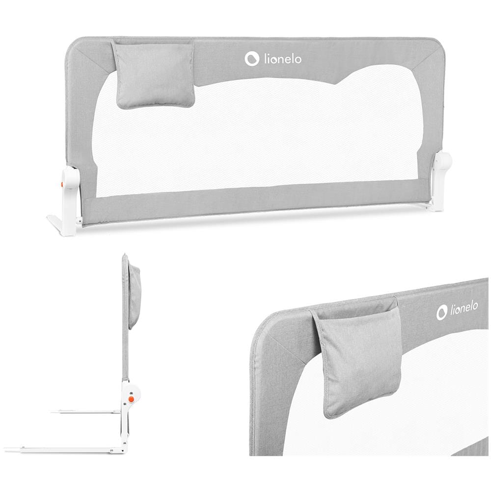 Hanna Sponda Letto Universale Barriera Protettiva Per Letto Alta 66 Cm Installazione Facile 180 Gradi Di Reclinazione Sponda Pieghevole Con Blocco Standsafe, Grigio - Foto 1