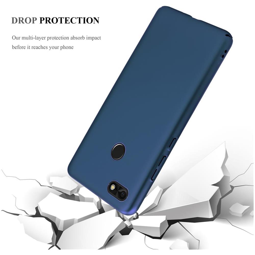 Custodia Compatibile Con Huawei Y6 2 Pro 2017 In Azzurro Metallo - Hard Case Coperchio Protettivo In Look Metallico Contro I Graffi E Gli Urti - Foto 8