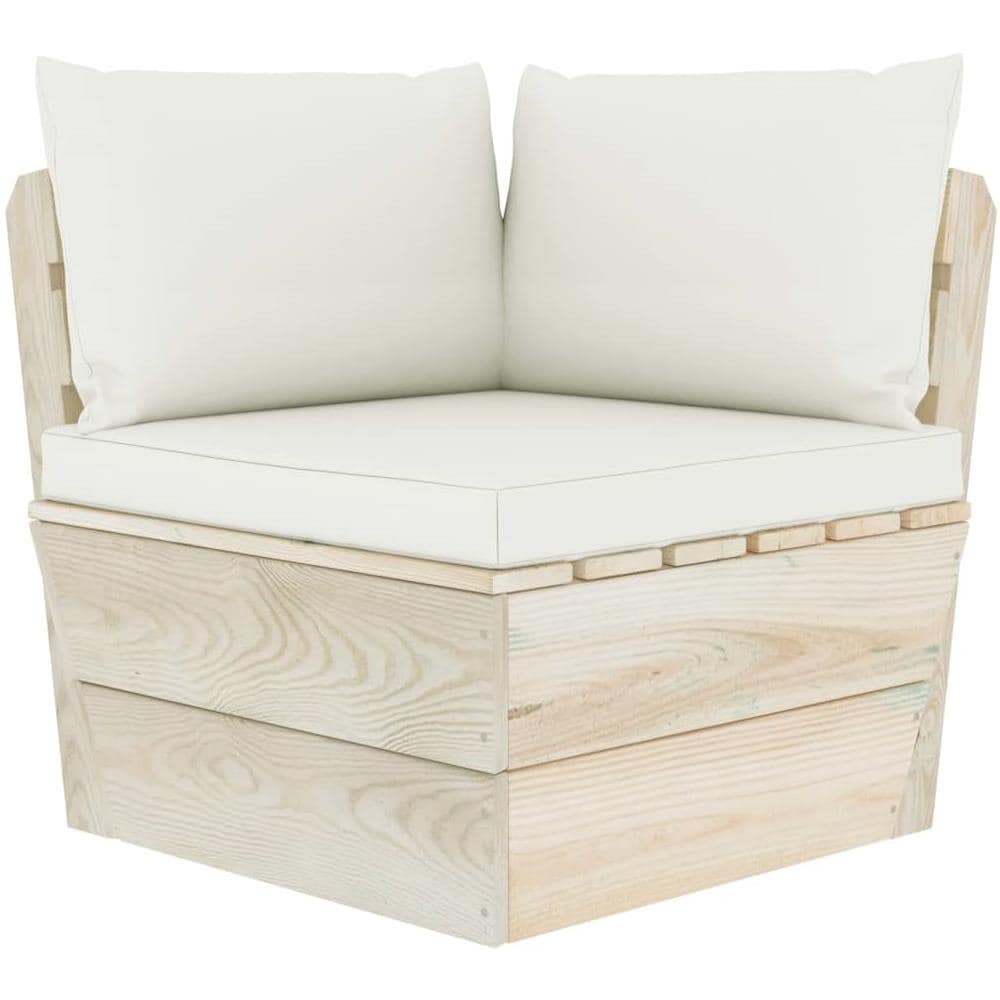 Divano Da Giardino A 2 Posti Su Pallet Con Cuscini Legno Abete - Foto 3