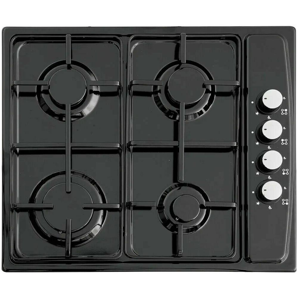 LUXELL - Piano Cottura 60 cm 4 fuochi nero inox gas gpl incasso comando  valvolato Luxell - ePRICE