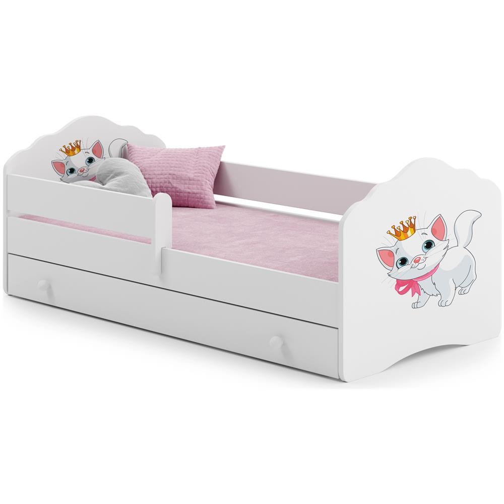 Letto Per Bambini Fala 140x70 Cassetto E Una Ringhiera+ Materasso E Giroletto Cat - Foto 1