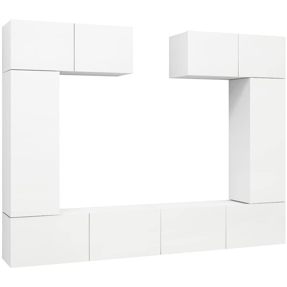 Set Mobile Tv 6 Pz Bianco In Truciolato - Foto 2