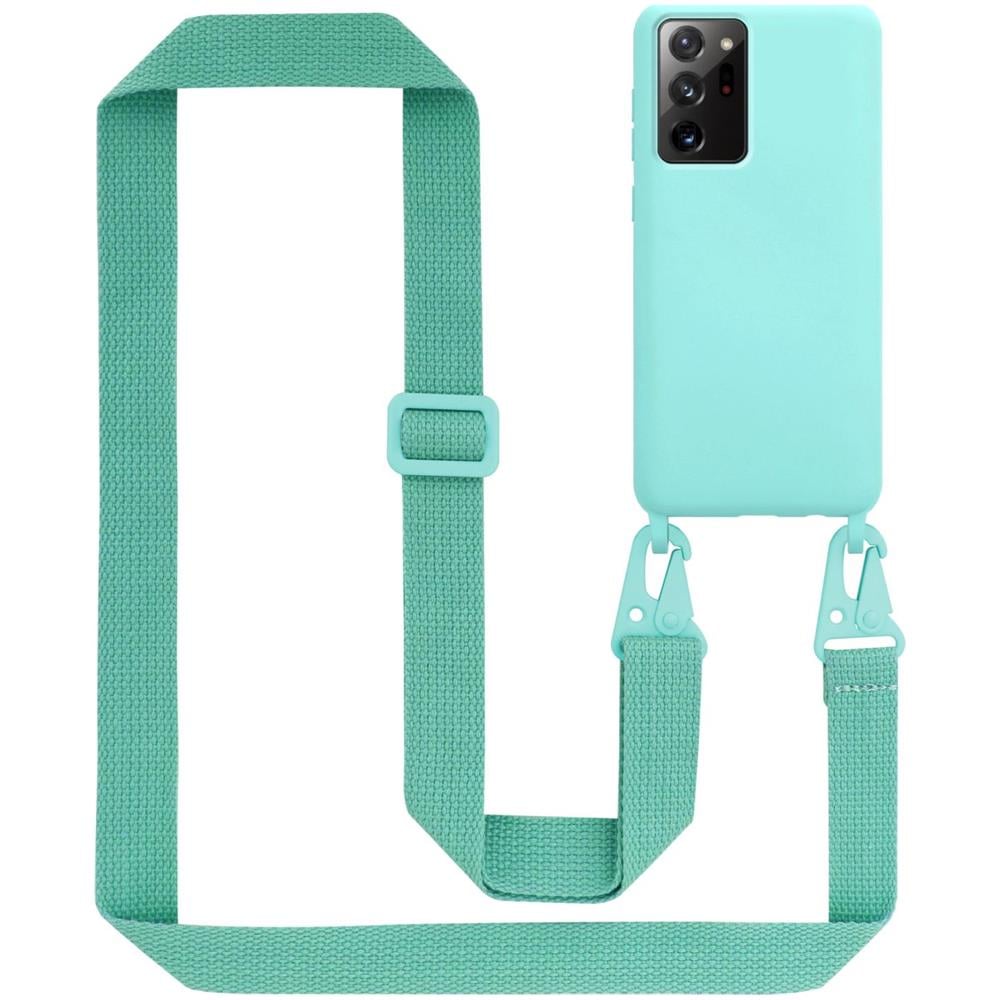 Catena Di Telefoni Cellulari Compatibile Con Samsung Galaxy Note 20 Plus In Liquid Turchese - Coperchio Di Protezione In Silicone Con Cordino Regolabile In Lunghezza - Foto 1