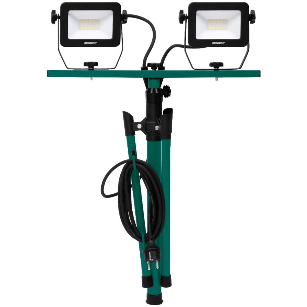 Doppia Lampada Da Lavoro Led 2x20w Con Treppiede.regolabile E Inclinabile - Foto 3