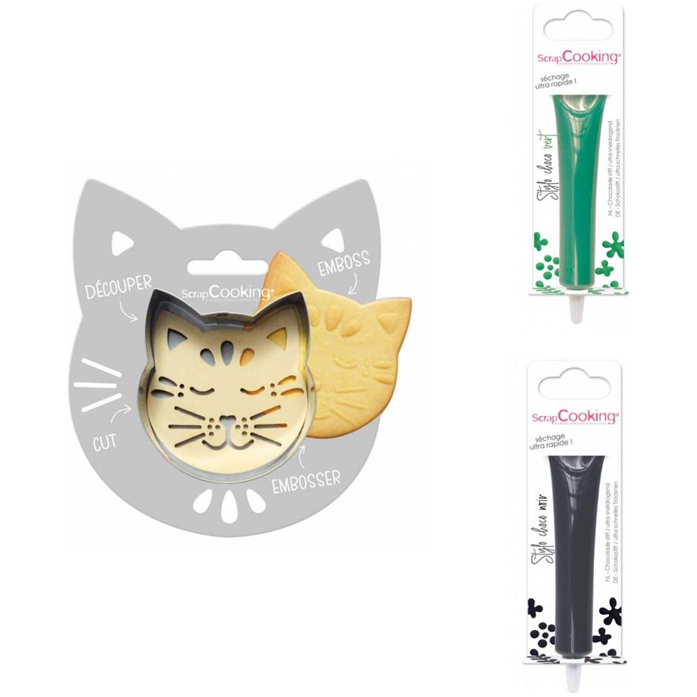 Kit Biscotti Di Sollievo Per Gatti + 2 Penne Di Cioccolato Verde E Fondente - Foto 1