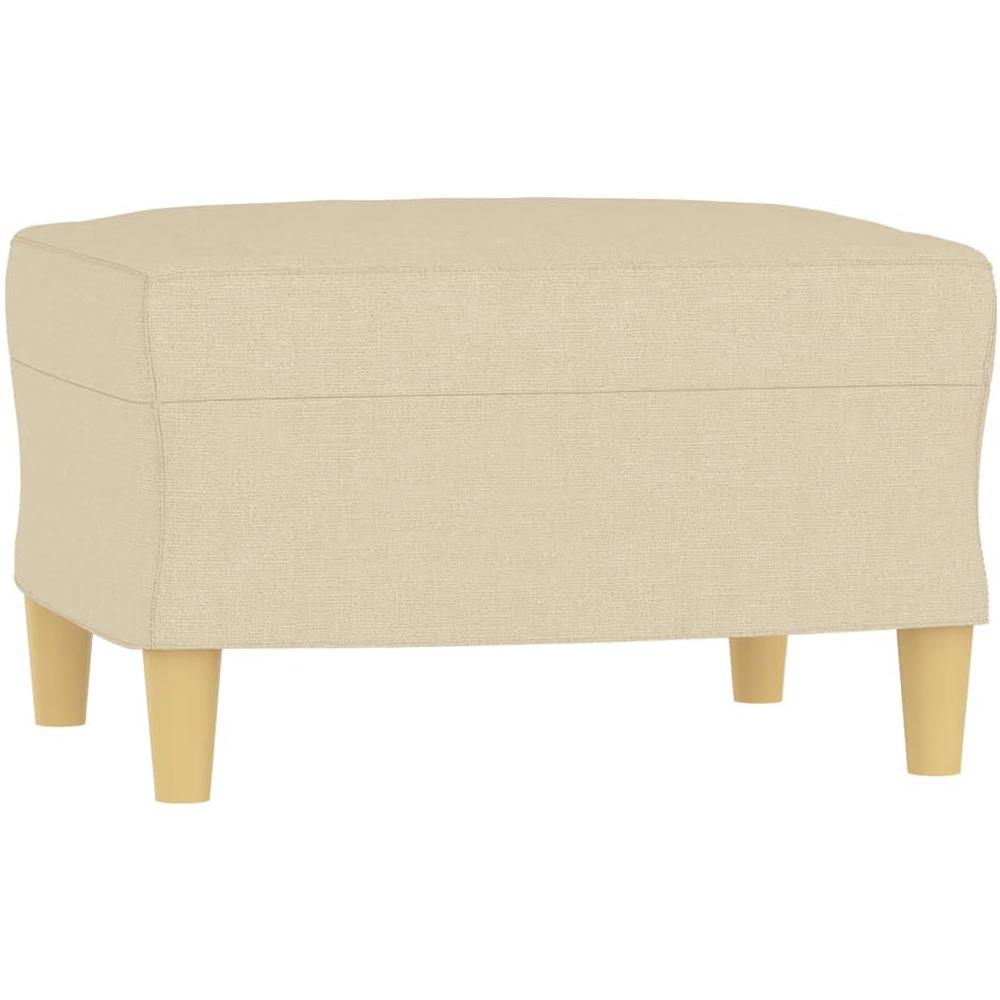 Poggiapiedi Crema 60x50x41 Cm In Tessuto - Foto 2
