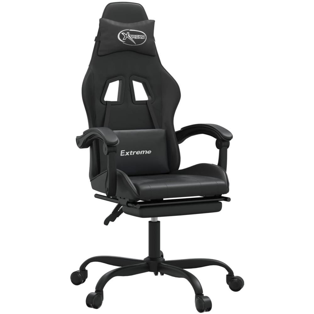 Sedia Da Gaming Con Poggiapiedi Nero In Similpelle - Foto 2