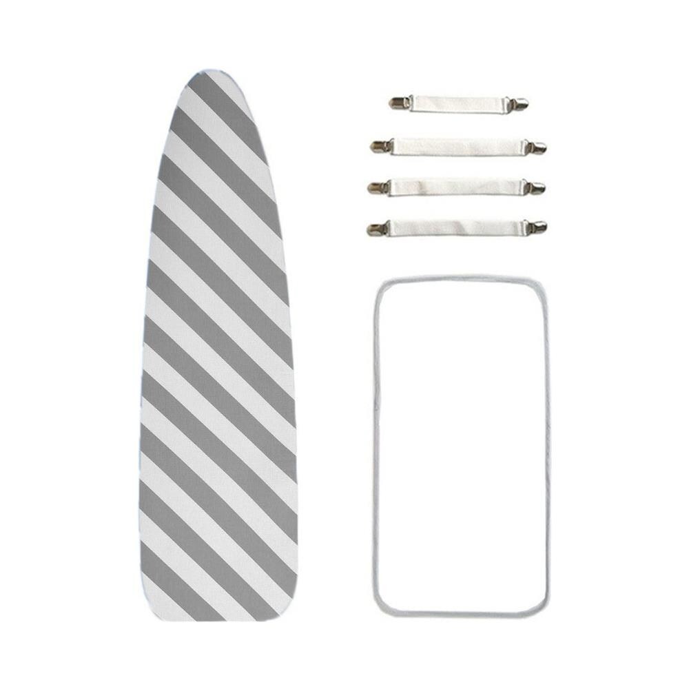 Copriasse Da Stiro A Righe Oblique Con Clip Di Fissaggio Rete Isolante Antiscottatura Multicolore 148 X 48 Cm - Foto 1