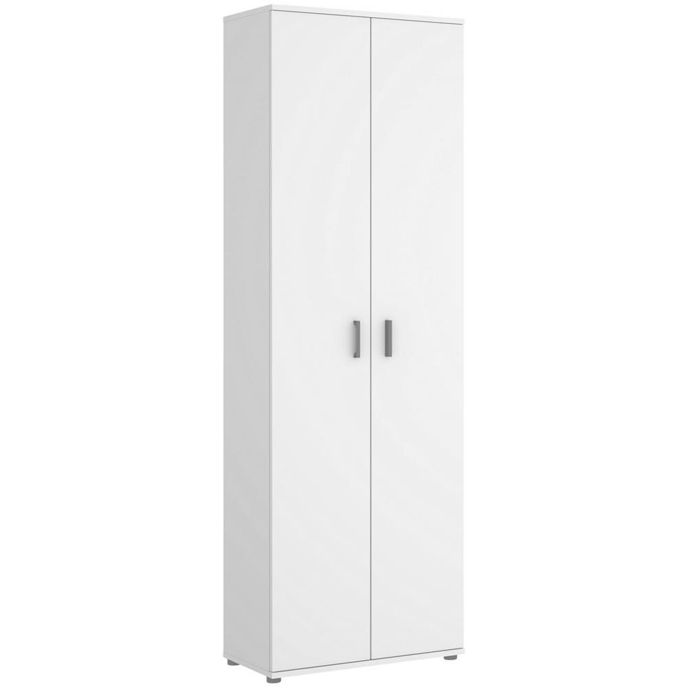 Armadio Multiuso Serro, Mobile Multifunzione Portascarpe, Guardaroba A 2 Ante, 61x35h190 Cm, Bianco - Foto 2