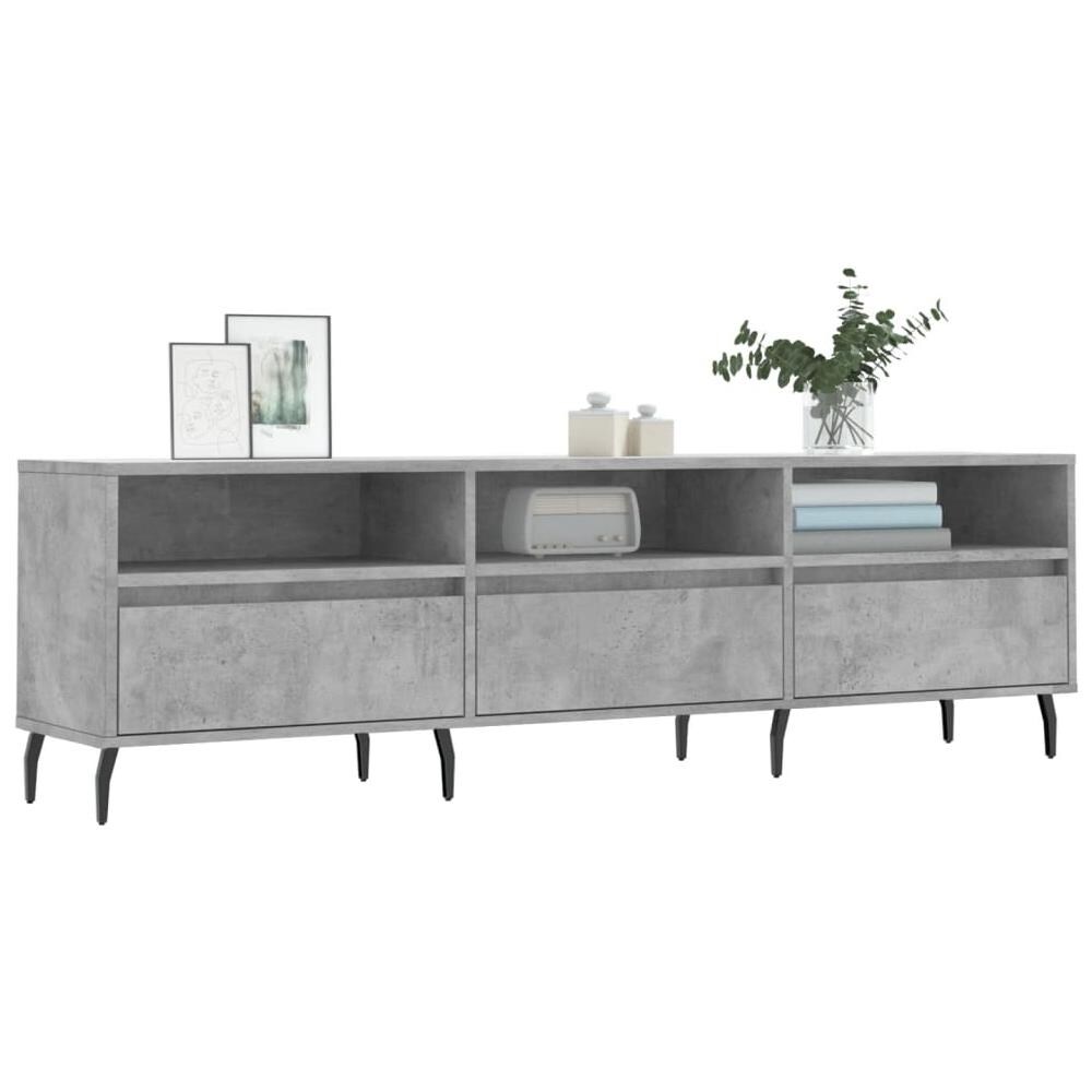 Mobile Tv Grigio Cemento 150x30x44,5 Cm Legno Multistrato - Foto 3