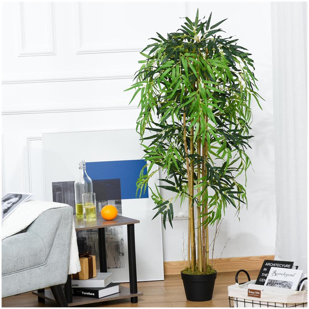 Bamb? Artificiale con Vaso per Interno ed Esterno, ?18x150cm - Foto 2