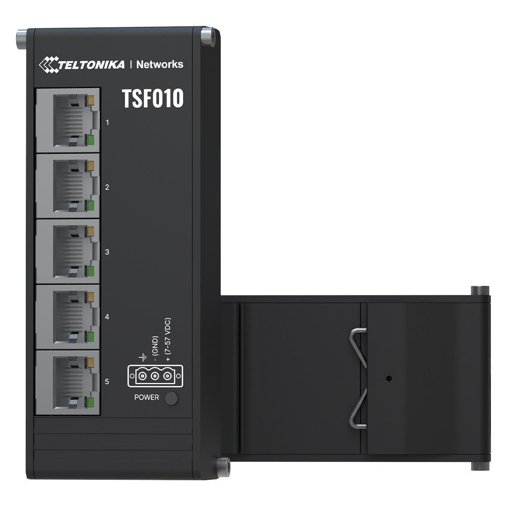 Switch Ethernet TSF010 Non Gestito 5xRJ45 IP30 10 Gbit /s Nero - Foto 1