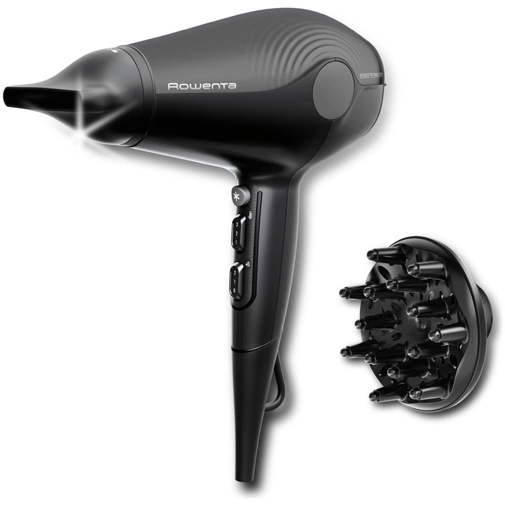 Asciugacapelli CV6430F0 con 3 Livelli di Temperatura e 2 Livelli di Velocità Potenza 1800 W Colore Nero - Foto 1