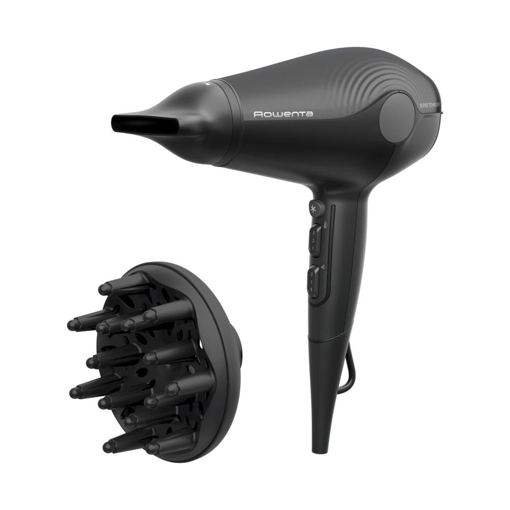 Asciugacapelli CV6430F0 con 3 Livelli di Temperatura e 2 Livelli di Velocità Potenza 1800 W Colore Nero - Foto 2