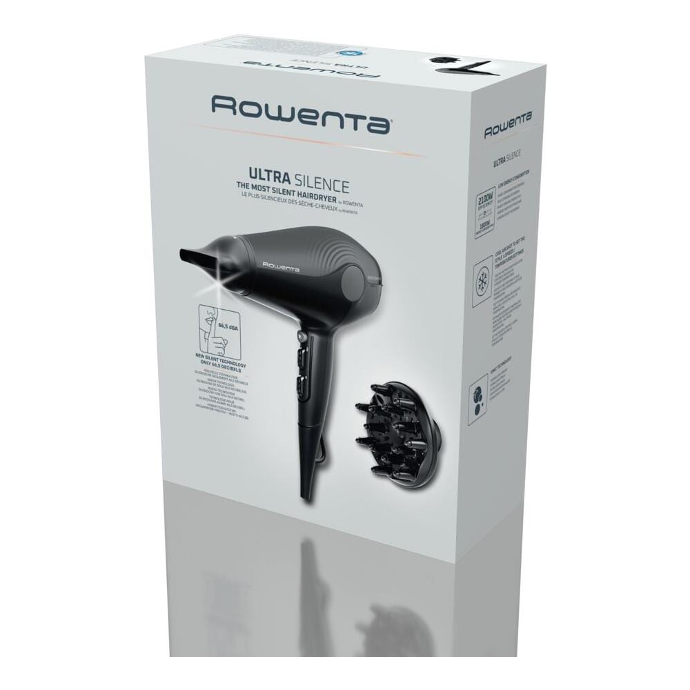 Asciugacapelli CV6430F0 con 3 Livelli di Temperatura e 2 Livelli di Velocità Potenza 1800 W Colore Nero - Foto 9