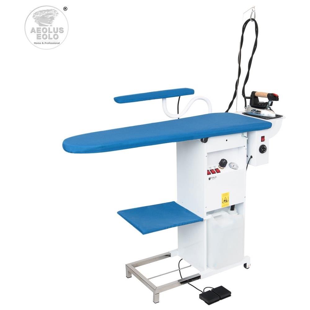 EOLO Tavolo da Stiro Professionale TS04 RA V6 Plus Piano Riscaldato Aspirante Soffiante 112x42 cm Ferro da Stiro Braccetto Stiramaniche Riscaldato Aspirante Soffiante Caldaia Efficienza Energetica A++ - Foto 1