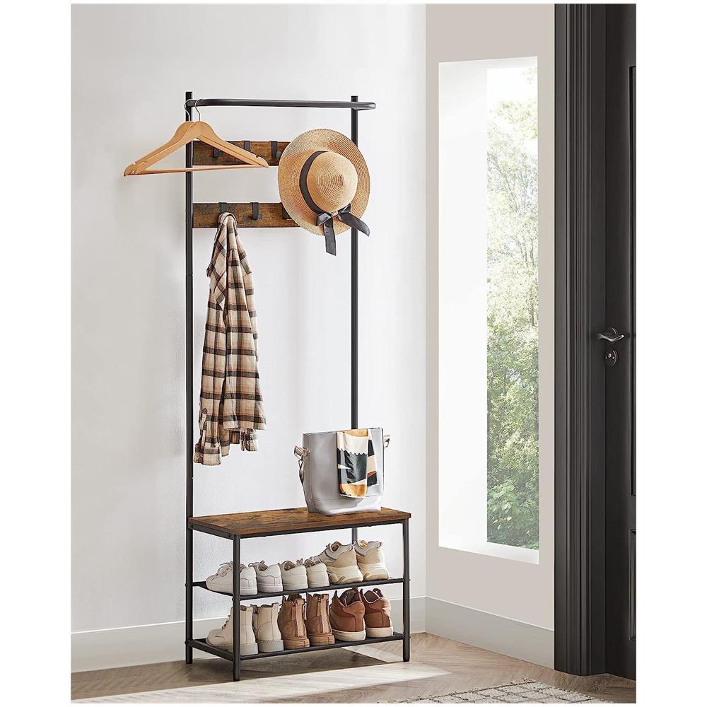 Appendiabiti Valora salvaspazio in acciaio marrone rustico - Foto 2