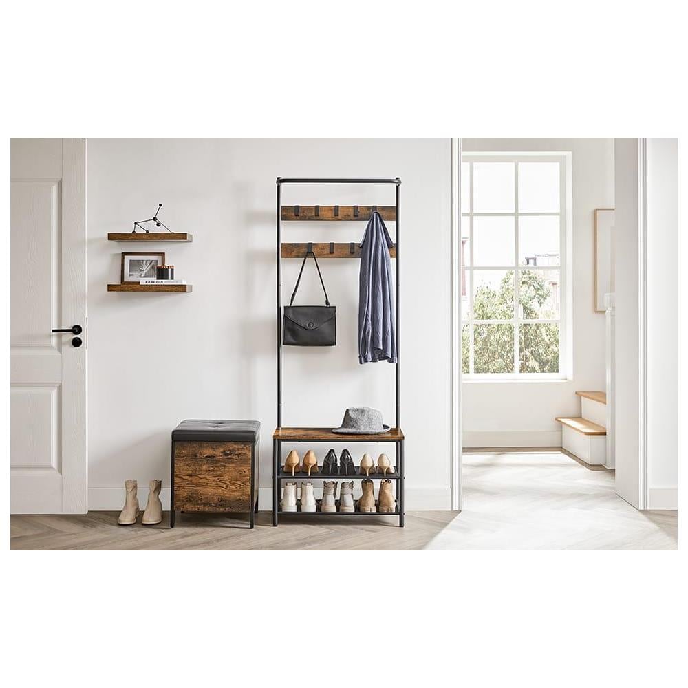 Appendiabiti Valora salvaspazio in acciaio marrone rustico - Foto 10