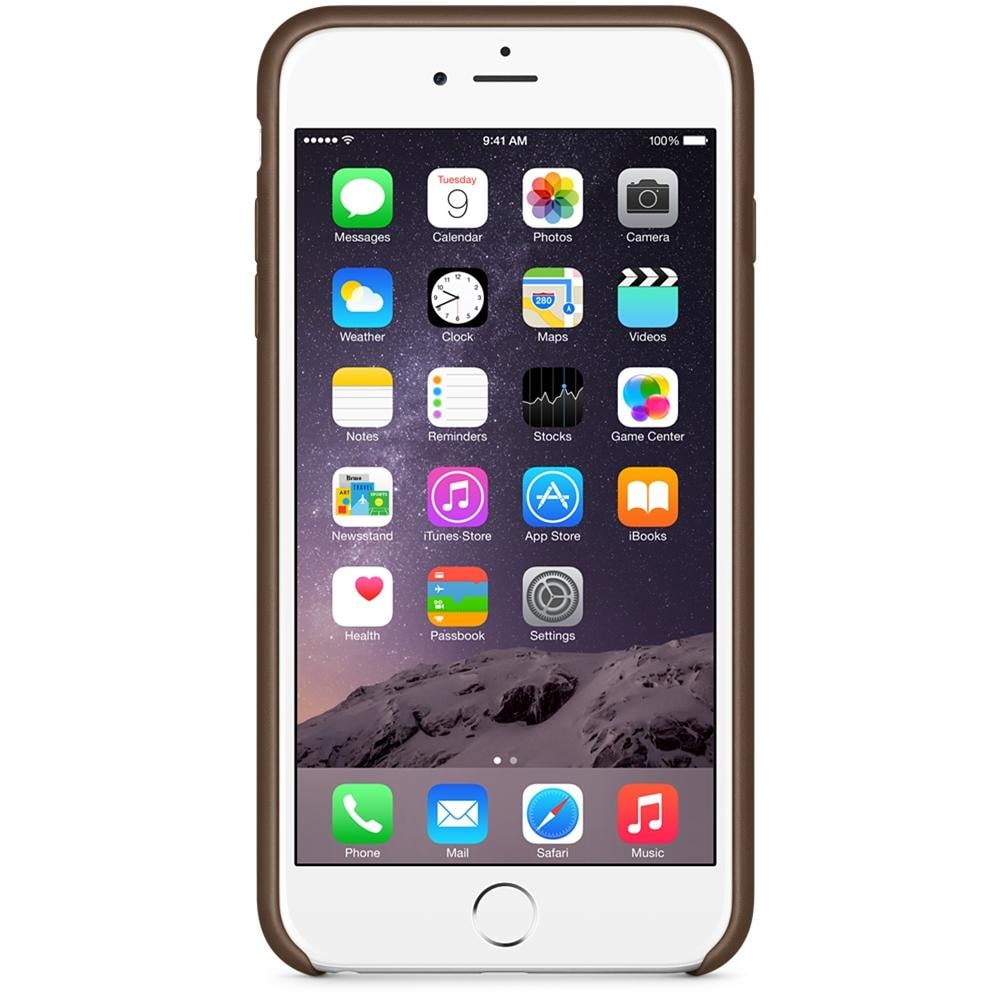 Custodia in Pelle per iPhone 6 Plus - Castagno - Foto 1