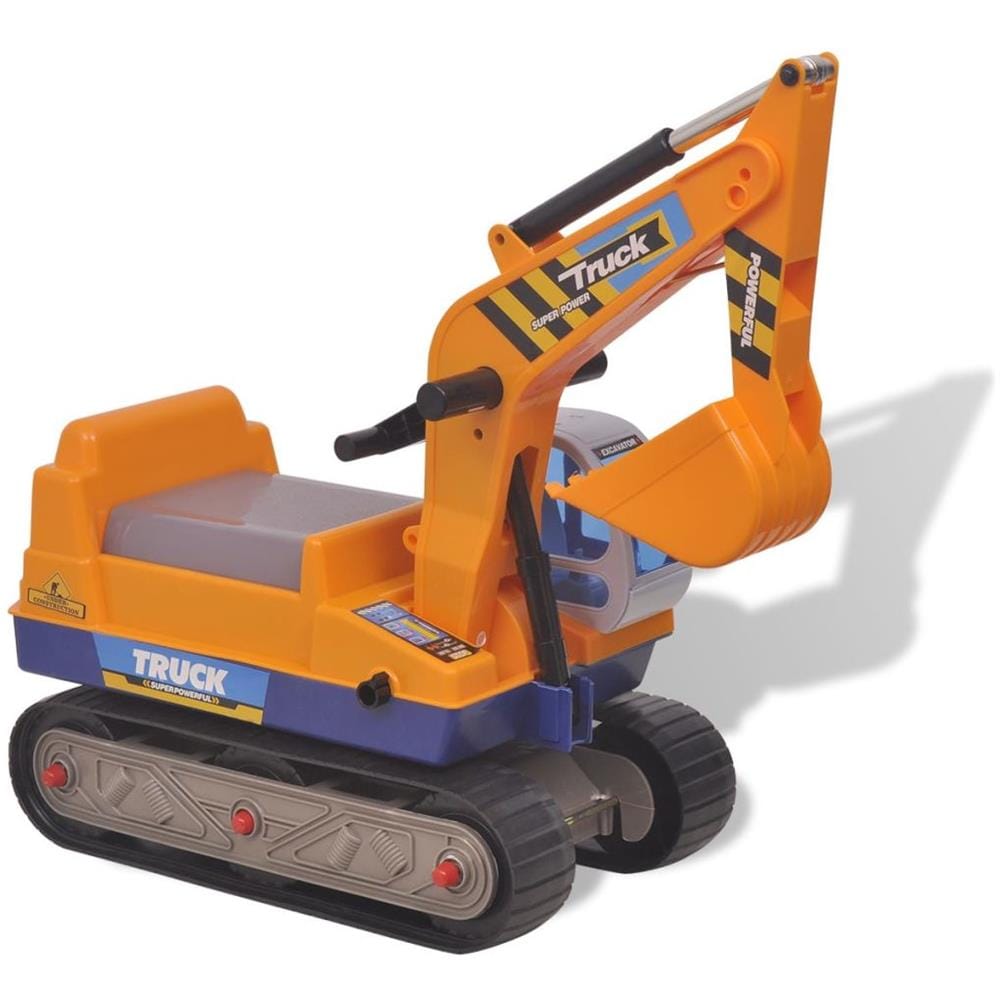 Excavatore Cavalcabile In Plastica Giallo - Foto 2