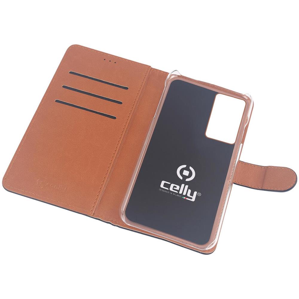 Wally Custodia Per Cellulare 17,3 Cm (6.8'') Custodia A Libro Nero, Marrone - Foto 2