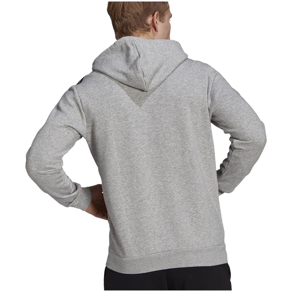 Felpa Essentials In Fleece Con Cappuccio E 3 Strisce M Gk9084 - Foto 2