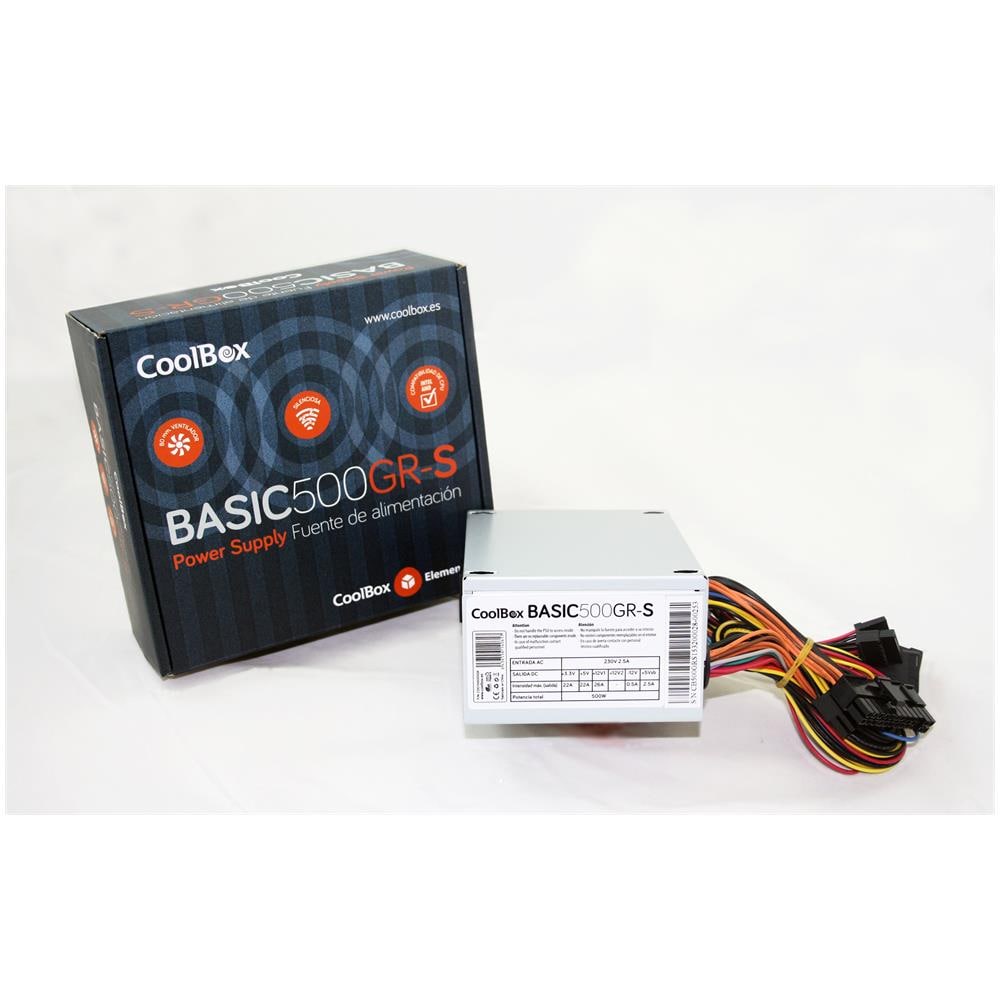 BASIC500GR-S, 20+4 pin ATX, SFX, PC, Bianco, 0 - 50 °C, 10 - 85% - Foto 2