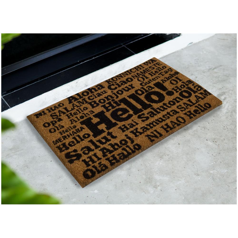 Zerbino Entrata Ingresso Casa Esterno Antiscivolo In Cocco Allegro Dis. Hello   - Foto 4