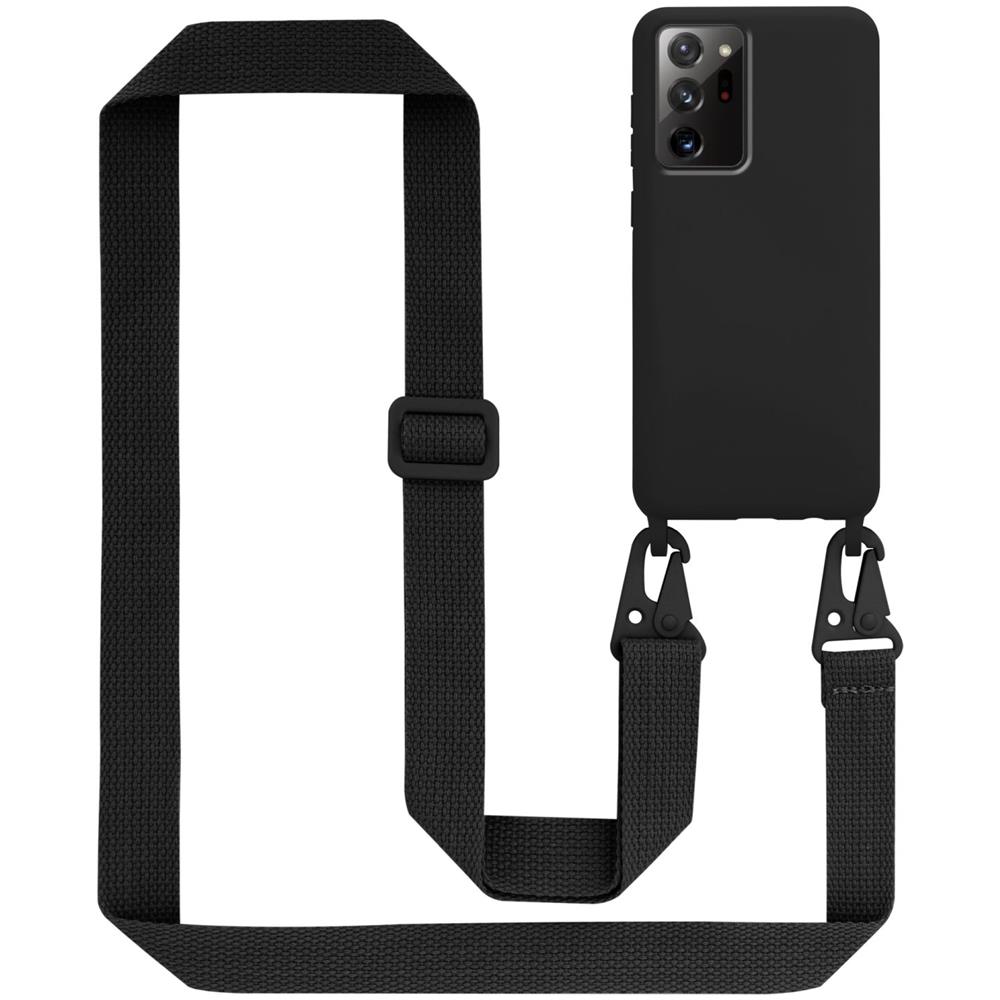 Catena Di Telefoni Cellulari Compatibile Con Samsung Galaxy Note 20 Plus In Liquid Nero - Coperchio Di Protezione In Silicone Con Cordino Regolabile In Lunghezza - Foto 1