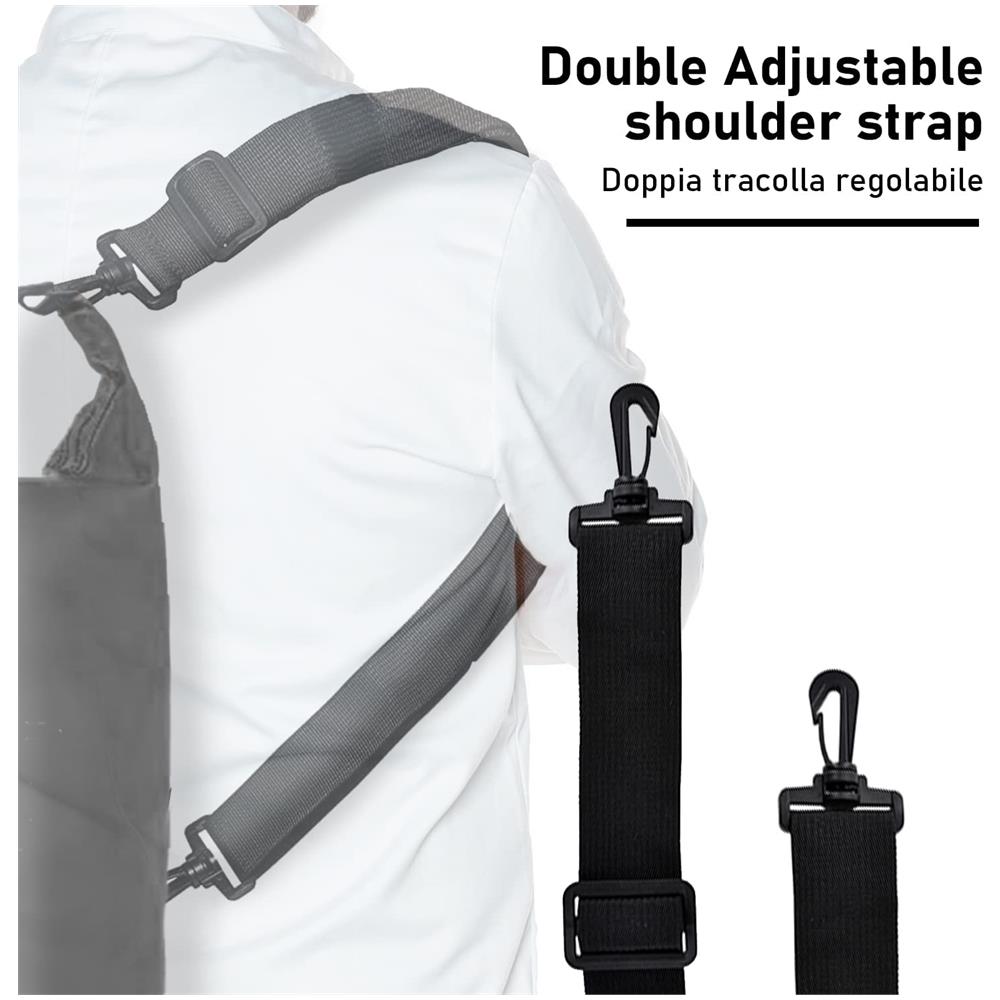 Borsa Zaino Impermeabile 20l, Dry Bag Mare 20 Litri, Sacca Impermeabile Con Tracolla Regolabile, Zaino Waterproof Per Barca Pesca Rafting Spiaggia Sport Acquatici (nero)  - Foto 2