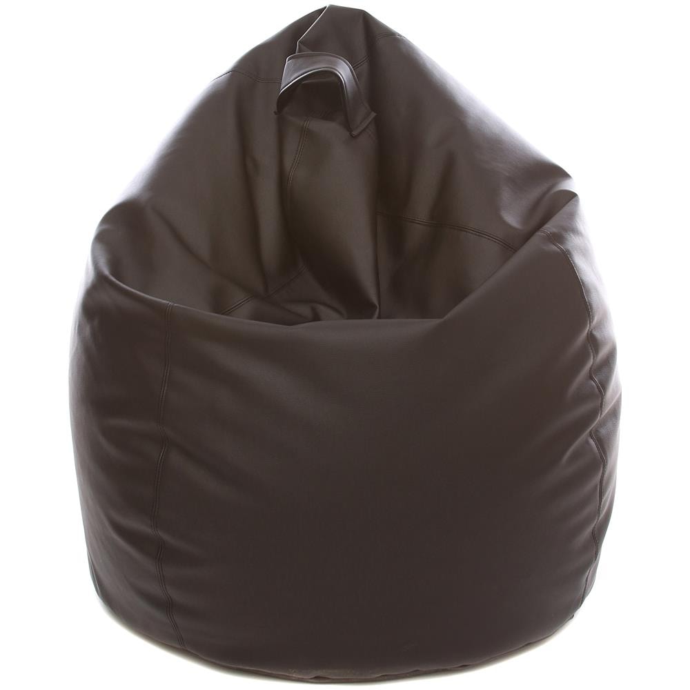 Poltrona Sacco In Poliestere Ed Ecopelle, Da 80 Cm Nero - Foto 1