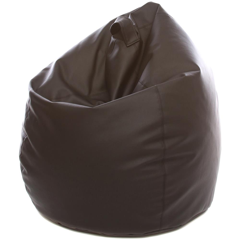 Poltrona Sacco In Poliestere Ed Ecopelle, Da 80 Cm Nero - Foto 2