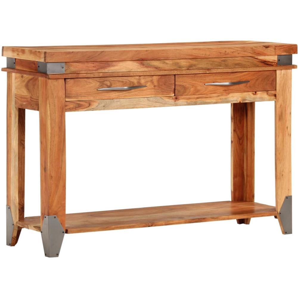 Tavolo Console 110x34x74 Cm In Legno Massello Di Acacia - Foto 1