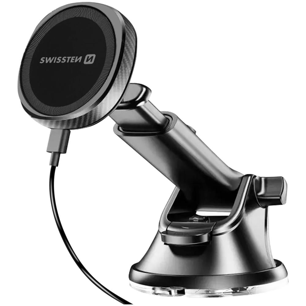 Supporto Auto Magsafe Per Iphone Carica Rapida 15w Con Ventosa Nero - Foto 1