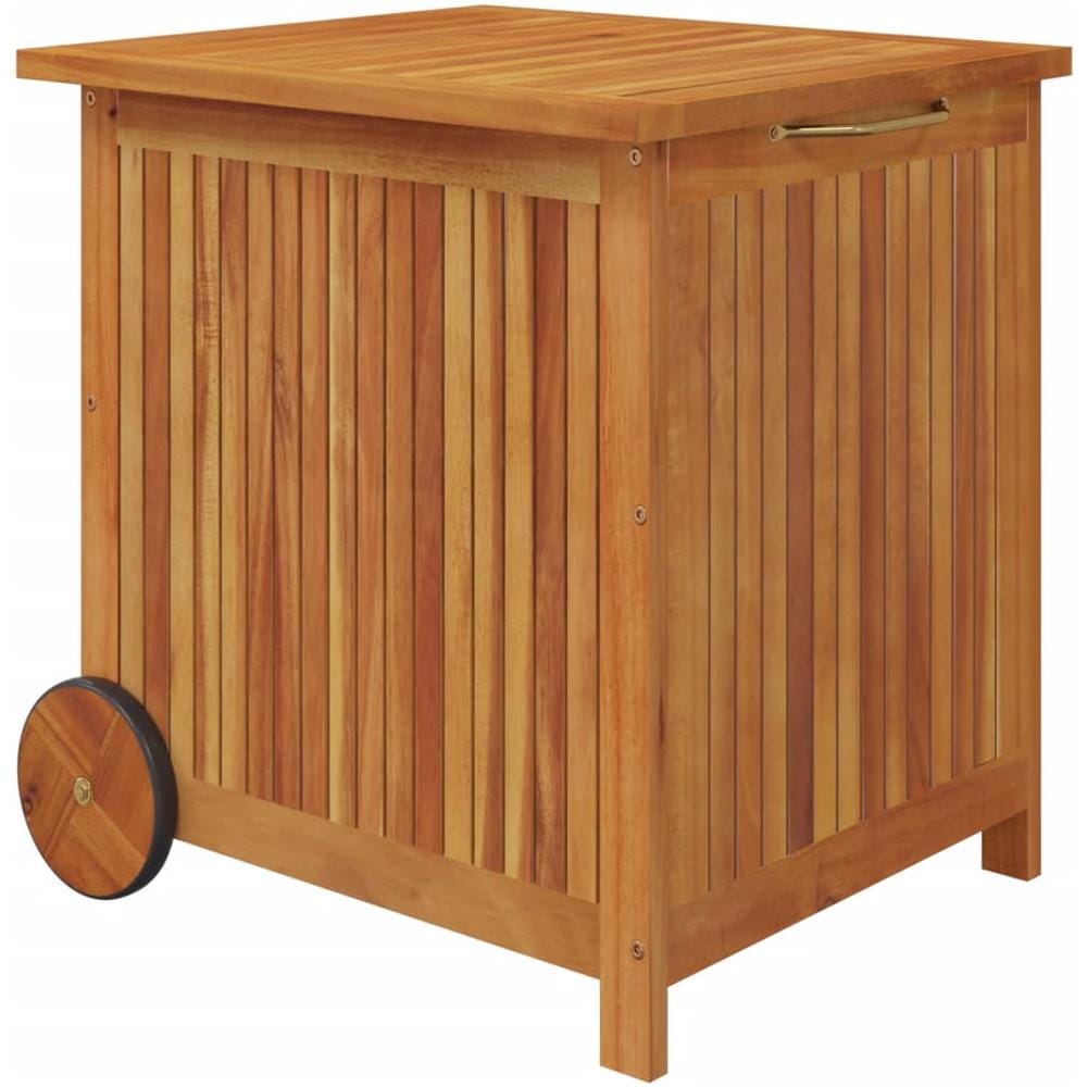 Contenitore Giardino Con Ruote 60x50x58cm Legno Massello Acacia - Foto 2