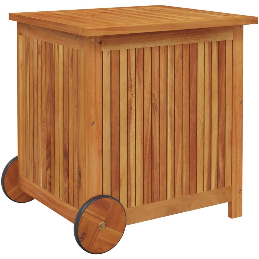 Contenitore Giardino Con Ruote 60x50x58cm Legno Massello Acacia - Foto 3