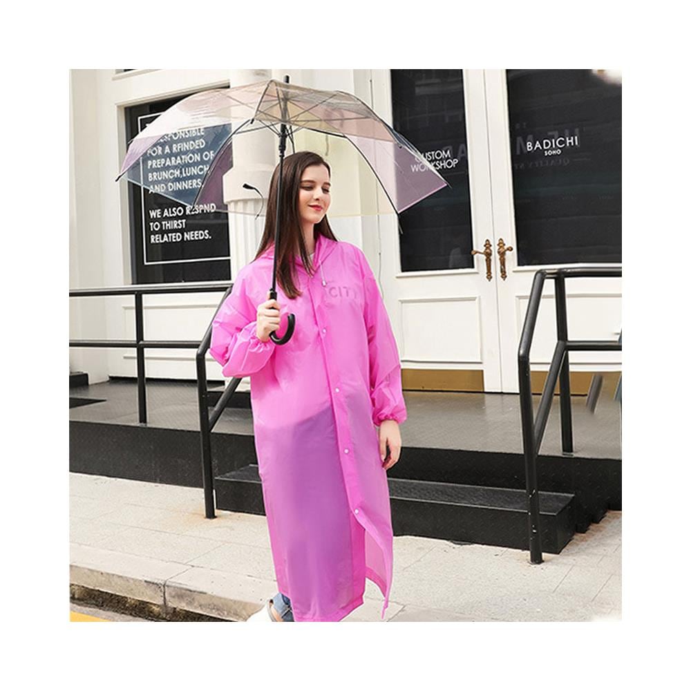 Poncho Antipioggia Con Cappuccio Rosa - Foto 2