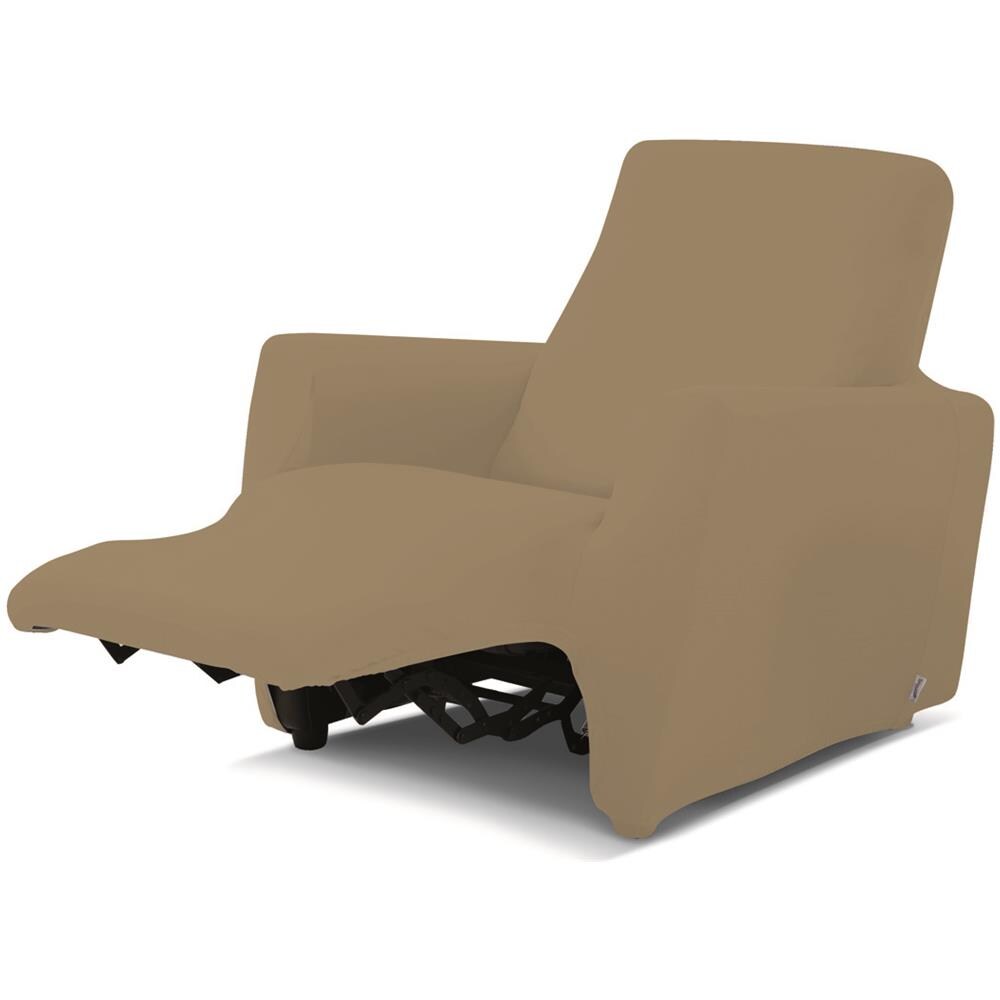 Copripoltrona Reclinabile Antimacchia Elasticizzata Genius Relax Lounge Tinta Unita Poltrona Tortora 1019 - Foto 1