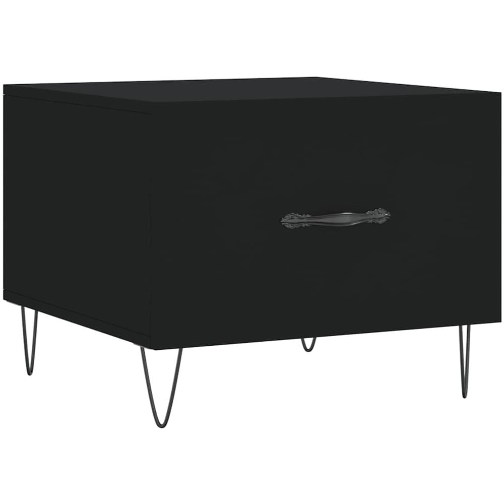 Tavolino Da Salotto Nero 50x50x40 Cm In Legno Multistrato - Foto 2