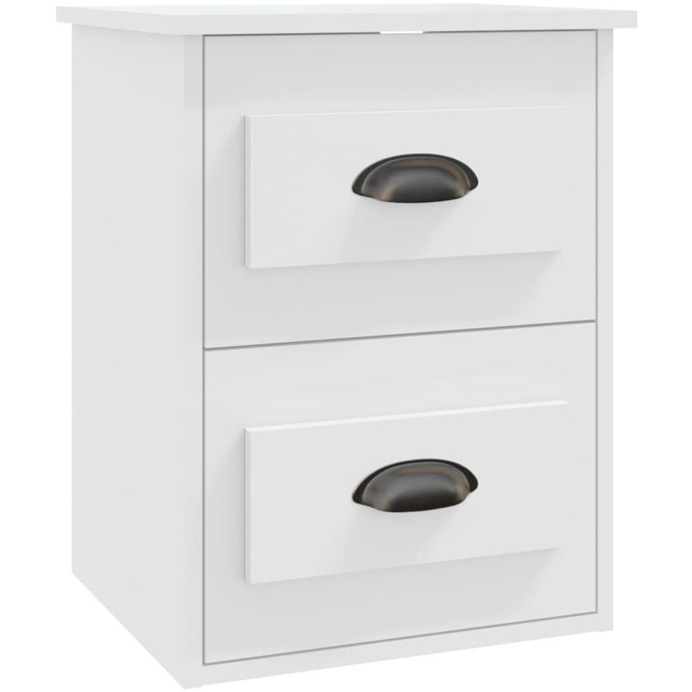 Comodino A Parete Bianco 41,5x36x53 Cm - Foto 2