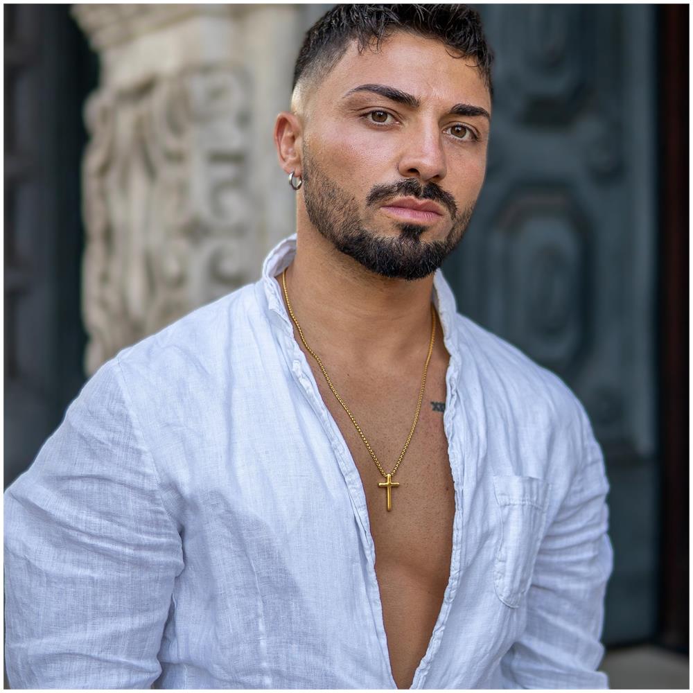 Collana da uomo in acciaio inossidabile, ""Lord"", 50cm, Oro - Foto 2