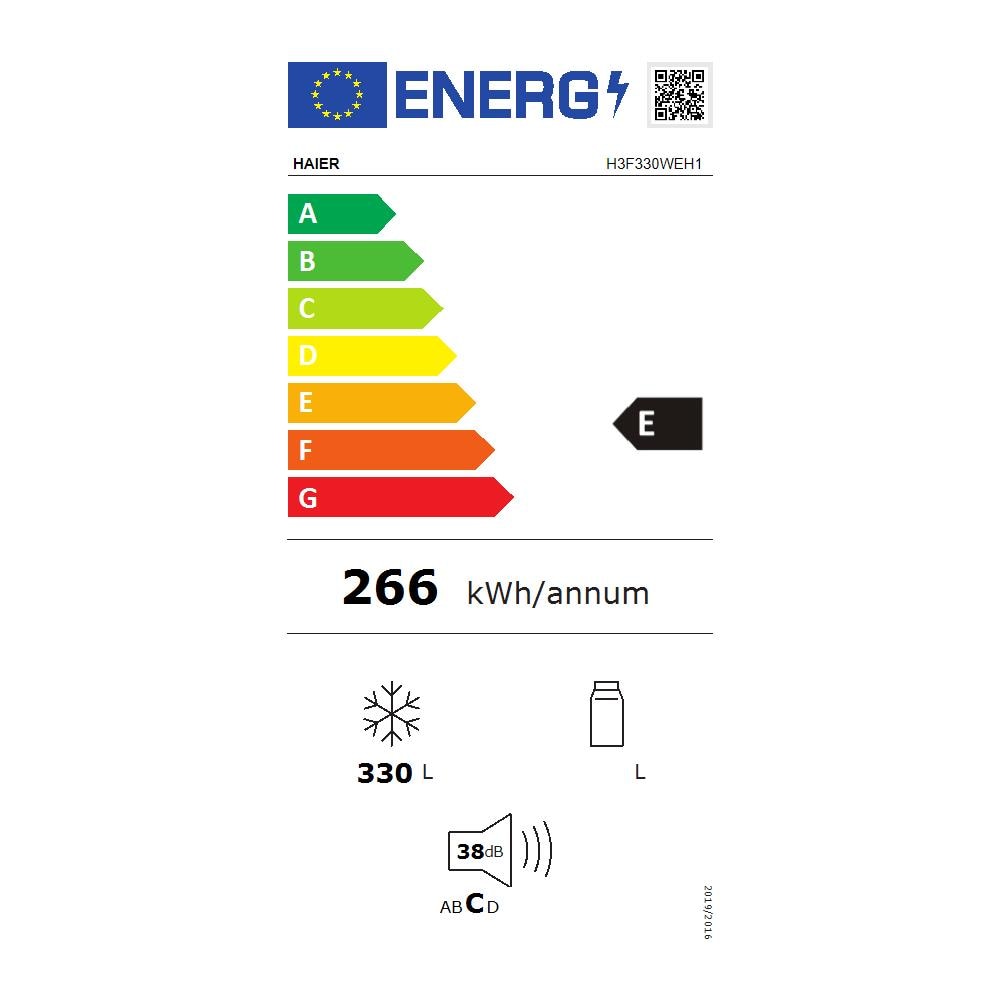 Congelatore Verticale H3F330WEH1 No Frost ClasseE Capacità Netta 300 Litri Colore Bianco - Foto 3
