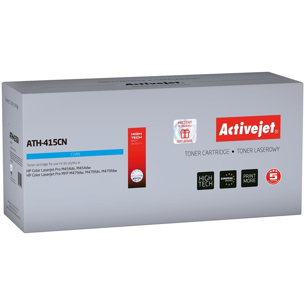 Toner ATH-415CN per stampante HP; sostitutivo HP 415A W2031A; Supremo; 2100 pagine; Blu, con chip - Foto 1