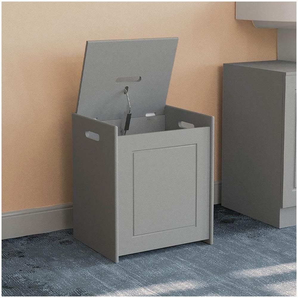 Cesto Portabiancheria da Bagno Linea Pietra con Coperchio Cesta Salvaspazio - Foto 5