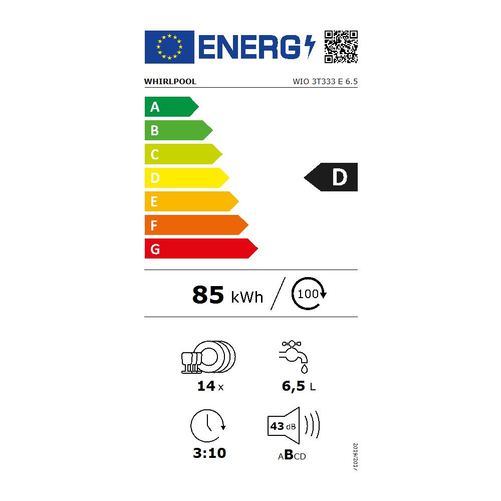 Lavastoviglie Wio 3T333 E Classe D Capacita 14 coperti Colore Nero - Foto 2