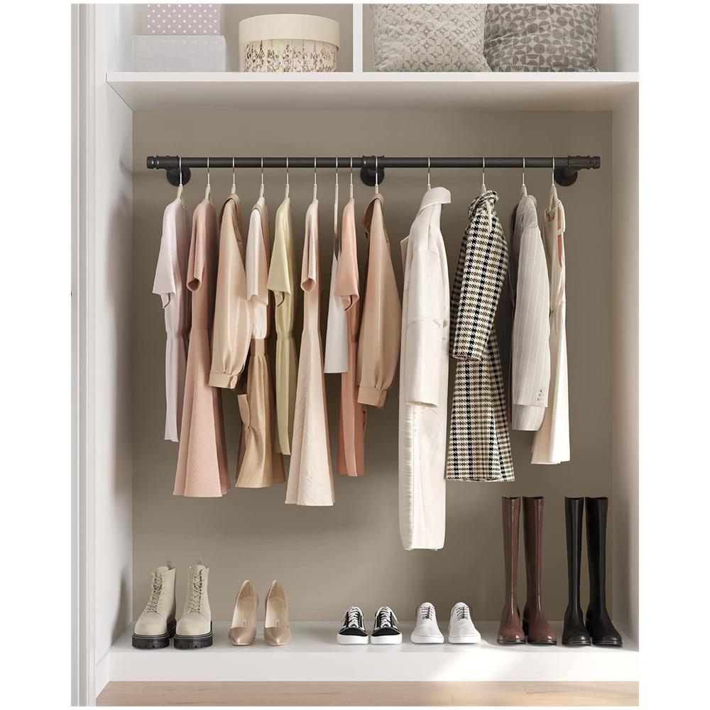 Barra appendiabiti da parete in acciaio nero salvaspazio x1 - Foto 7