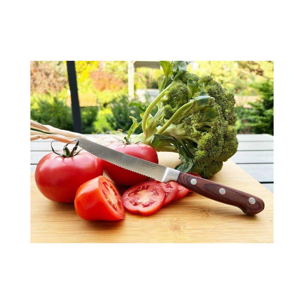 Coltello seghettato per pomodori KH-1702 per verdure morbide - Foto 2