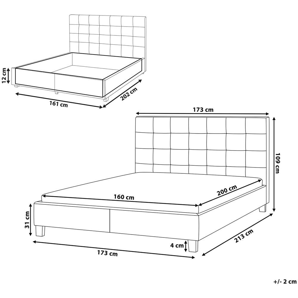 Letto La Rochelle Con Box Grigio Chiaro 160x200cm - Foto 2