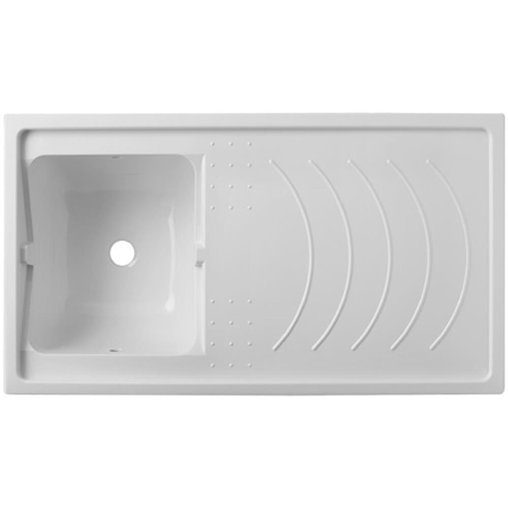Negrari Classica Lavatoio Coprilavatrice Montato Vasca Sinistra Lavatrice Destra Bianco Anta Battente Arrotondate Cerniere Chiusura Rallentata Cestello Mobile Nobilitato Idrofugo Lavabo Polipropilene Asse Pino Interno Maniglie Cromo L109 P60 109x60 JV11732